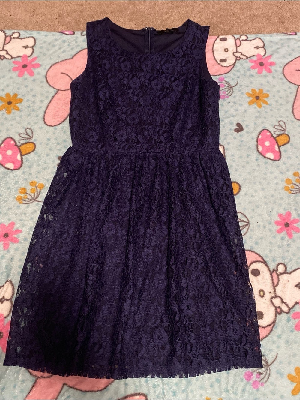 Forever 21 Dark Navy Lace Mini Dress